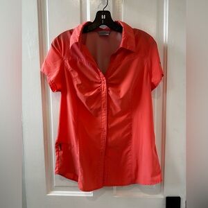 Columbia Women's Vibrant Coral Button-Down Shirt